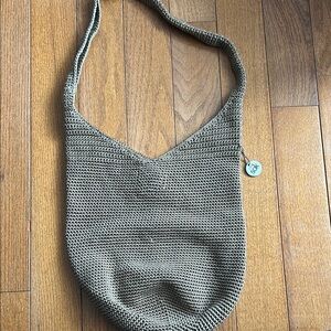 The Sak tan/brown Knit Shoulder Bag with Slouchy Design